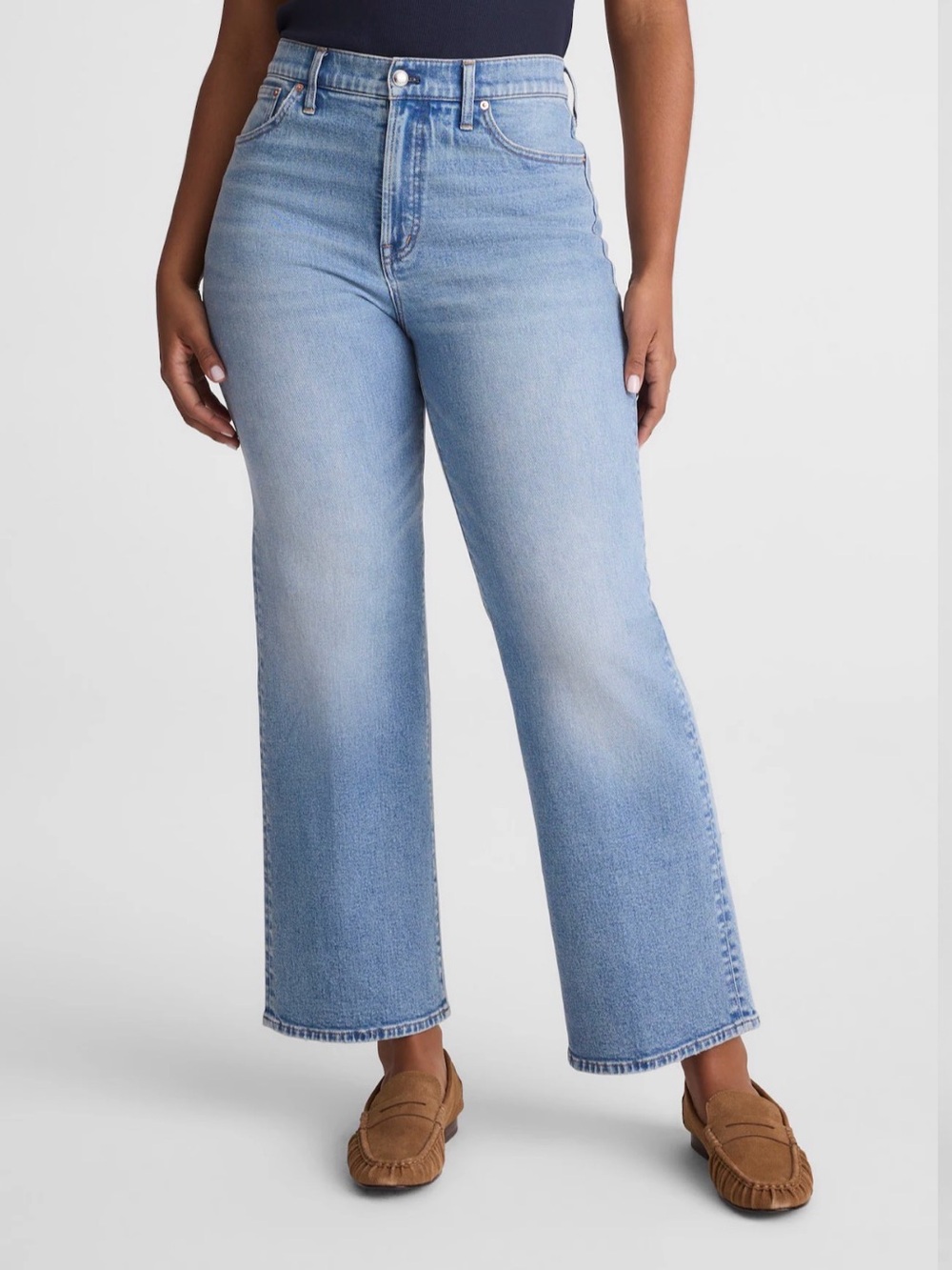 Madewell Light Blue High-Rise Wide-Leg Jeans